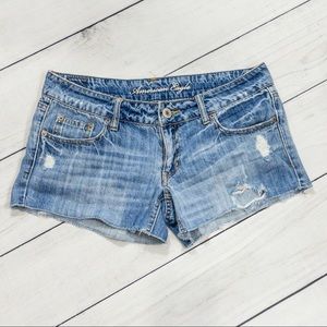 American Eagle distressed jean shorts